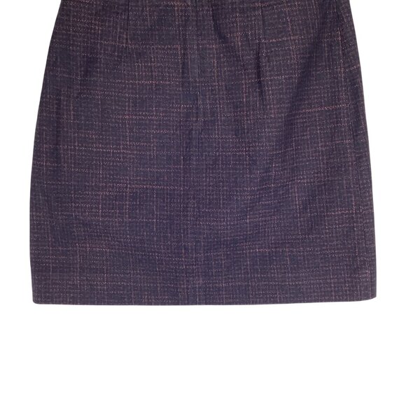 See By Chloé‎ Skirt Size 34 US 0-2 Ink Navy Plaid Cotton Pencil Mini - Picture 7 of 10